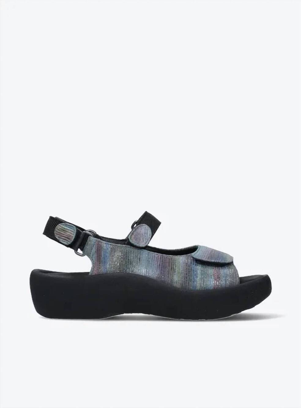 NEW WOLKY women's jewel sandal in ligned suede multi